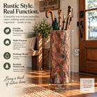 Country Stump 🌳 Vintage Farmhouse Umbrella Stand