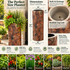 Country Kitchen 🌿 Tall Herb Garden Planter – Rustic Standing Log Pot for Fresh Herbs, Balcony & Indoor Growing