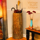 Country Stump 🌳  Vintage Farmhouse Umbrella Stand