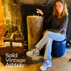 Smoky Oak 🌳 Vintage Standing Ashtray