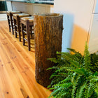 Country Corner 🌳 Vintage Farmhouse Tree Stump Garbage Bin