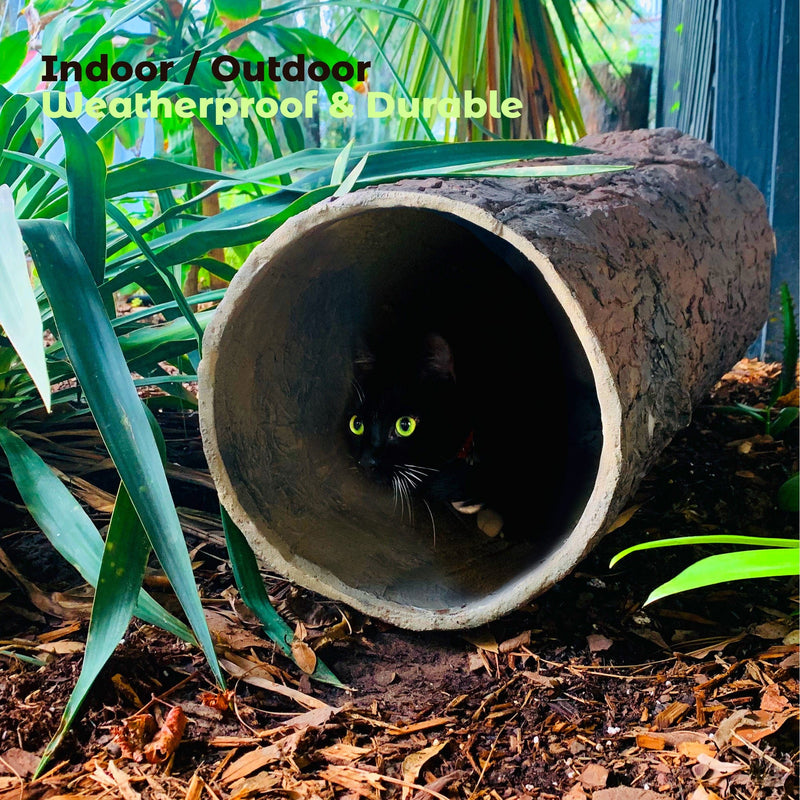 Kitty Stump 🐈  Hollow Log Cat Hideaway