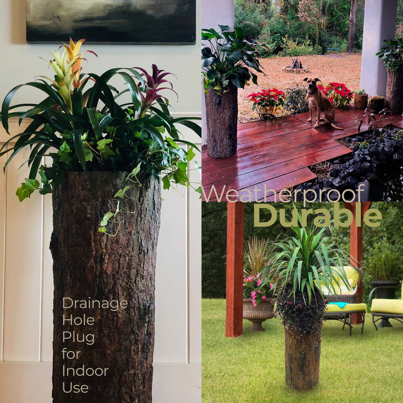 log plant pots Bushy Box 🌳 Large Hollow Log Planter – BushyBox!